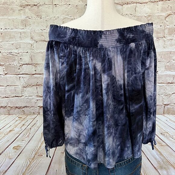 American Eagle velvet tie dye off shoulder top - Picture 7 of 7